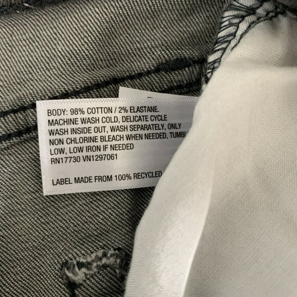 Men's Skinny Fit Jeans - Goodfellow & Co 40x34 Gray Charcoal Wash - Picture 8 of 8